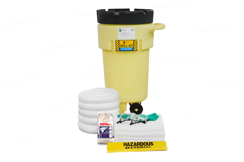 Kit50OilT_b_001 Kit Antiderrames 50 galones con ruedas con Tambor de Salvamento – Sólo Aceite - Imagen 1