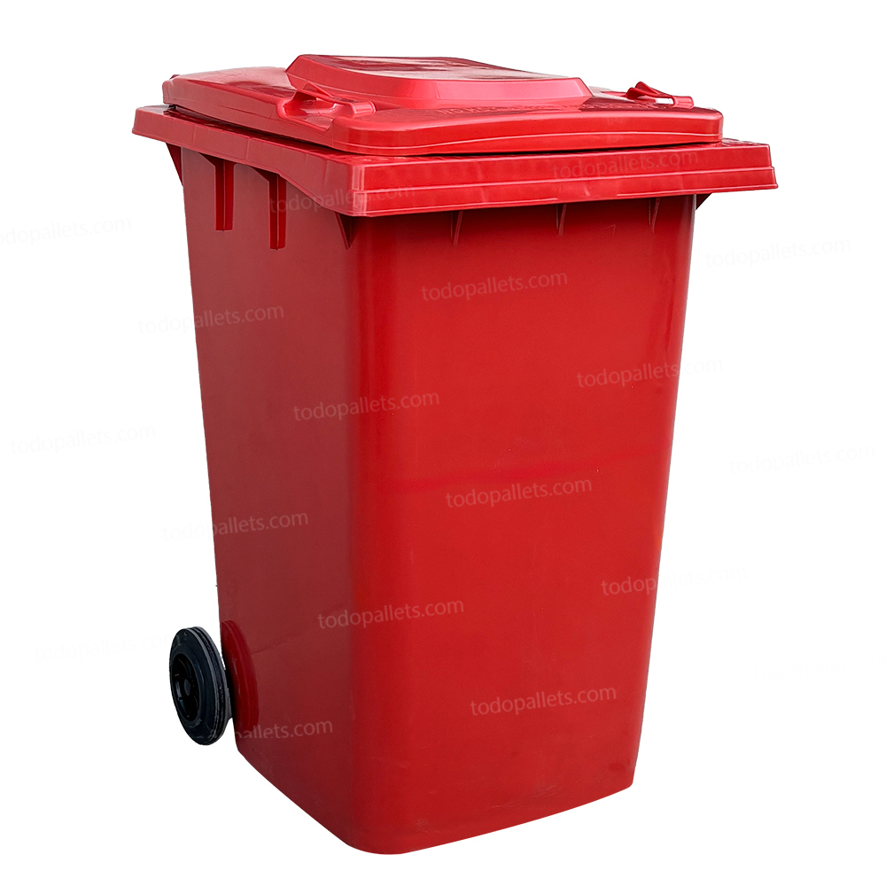 8012-BB-02 Bote de Plastico 360 Lts. / 95 Galones color Rojo - Imagen 1