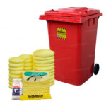 Kit Antiderrames Móvil 95 Galones con Contenedor de Plástico - Líquidos Agresivos HazMat