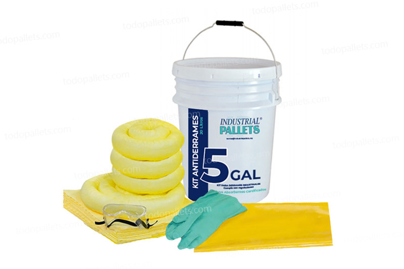Kit5HazMat-BIG001 Kit Antiderrames Para Líquidos Agresivos HazMat de 5 galones EconoKit - Imagen 1