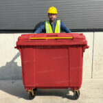 Contenedor de Basura 1100 Lts. / 290 Galones color Rojo - Imagen 6