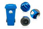 Ecobin® Bote de Basura 120 Lts. / 30 Galones Color Azul - Imagen 4