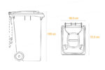 Ecobin® Bote de Basura 240 Lts. / 65 Galones Color Azul - Imagen 9