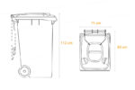Ecobin® Bote de Basura 360 Lts. / 95 Galones Color: Azul - Imagen 9